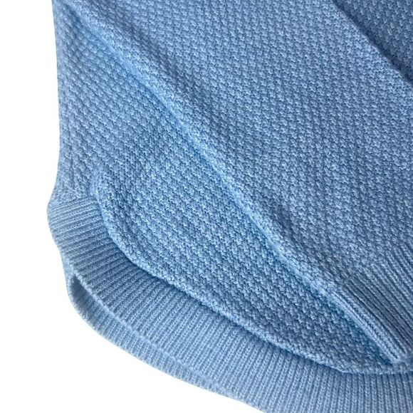 Fat Face Emmy Textured Crewneck Curved Hem Sweater Blue Sz 6 - Picture 7 of 12